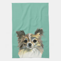 Long portrait d'aquarelle de chien de chiwawa de