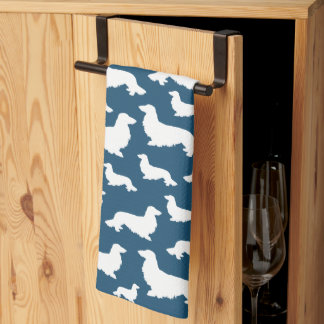 Linge De Cuisine Longue Cheveux Dachshund Blue Wiener Chien Serviet