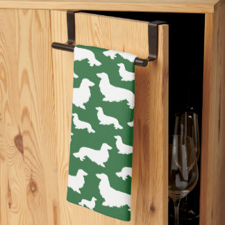 Linge De Cuisine Longue Cheveux Dachshund Forest Green Cuisine Serv