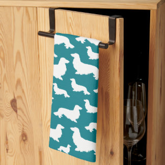 Linge De Cuisine Longue Cheveux Dachshund Turquoise Wiener Chien Se