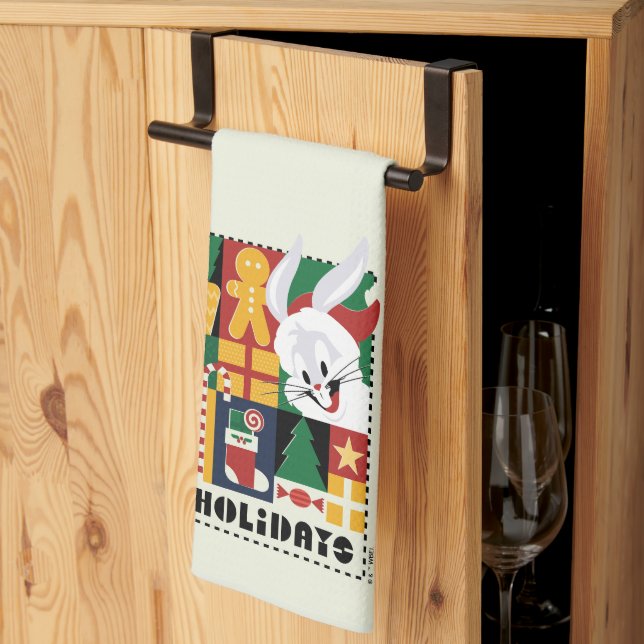 Linge De Cuisine LOONEY TUNES™ BUGS BUNNY™ Holidays Badge (Pliage en tiers)