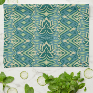 Linge De Cuisine Lotus Ikat Motif - Le Lotus Blanc