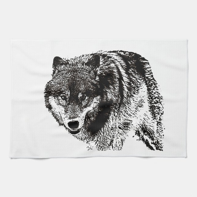 Linge De Cuisine Loup sauvage (Horizontal)
