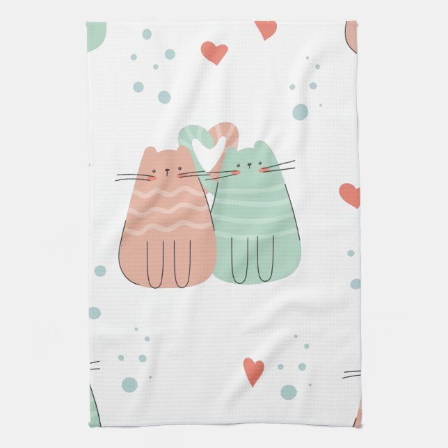 Linge De Cuisine Love Cats    DesignGeschirrtuch (Vertical)