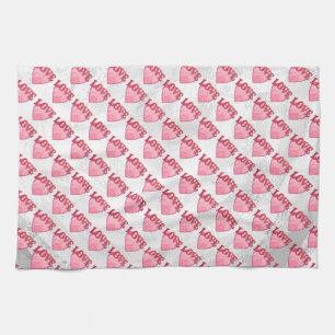 Linge De Cuisine Love Heart Motif