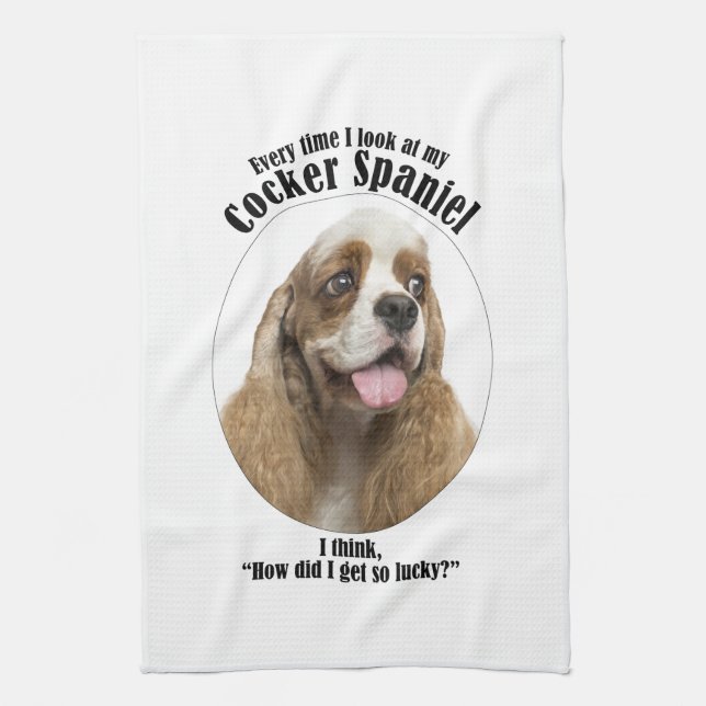 Linge De Cuisine Lucky Cocker Spaniel (Vertical)