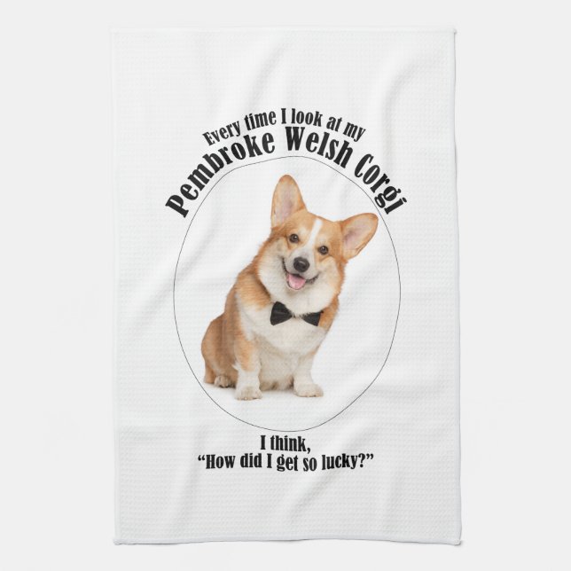 Linge De Cuisine Lucky Corgi (Vertical)