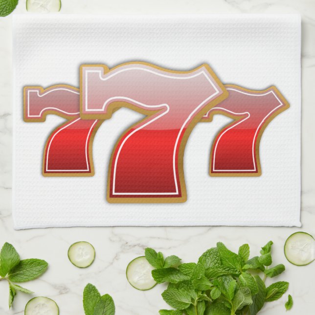 Linge De Cuisine Lucky Sevens - Slot Machine Jackpot (Plié)