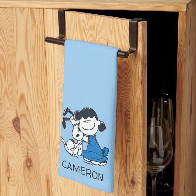 Linge De Cuisine Lucy Hugging Snoopy (Pliage en tiers)