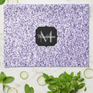 Linge De Cuisine Lumière ultra violette paillettes violettes Monogr