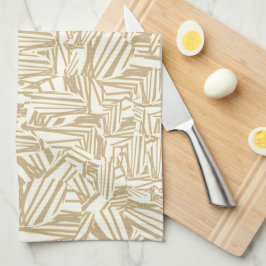 Linge De Cuisine Lumineuse broussaillée ou en bois, brune et blanch