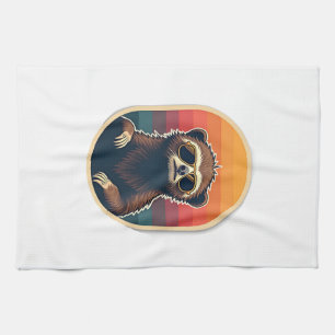 Linge De Cuisine Lunettes de soleil de paresseux vintage Art vector