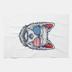 Linge De Cuisine Lunettes de soleil pour chien Westie patriotiques 