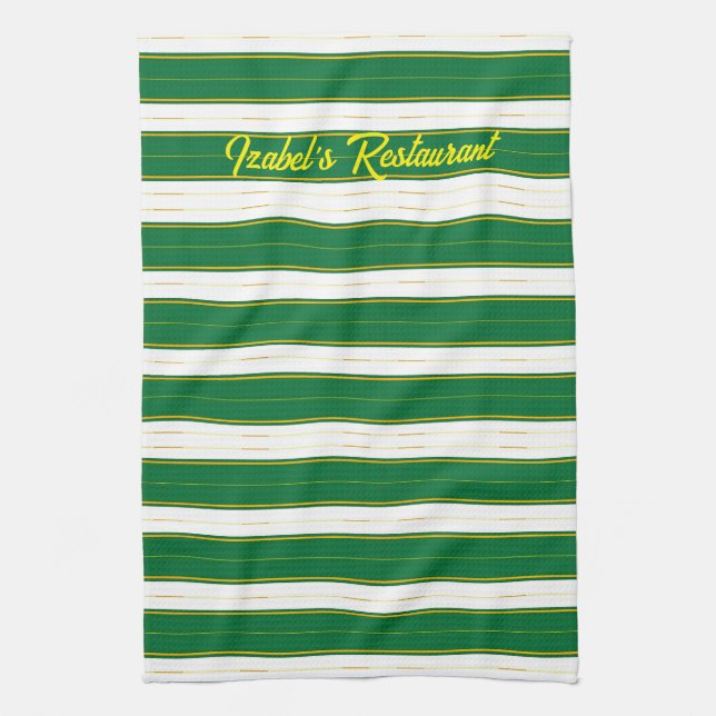 Linge De Cuisine Luxe Linge Moderne Green Gold Texture Collection (Vertical)