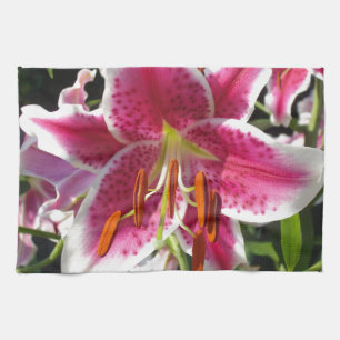 Linge De Cuisine Lys roses fleurs tropicales roses rose
