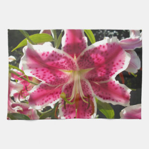 Linge De Cuisine Lys roses fleurs tropicales roses rose