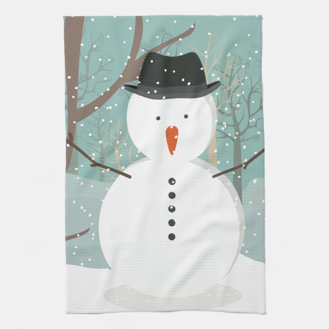 Linge De Cuisine M. Winter Snowman (Vertical)