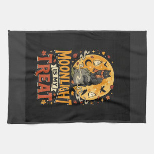 Linge De Cuisine Magie de la Lune du Chat Noir Halloween