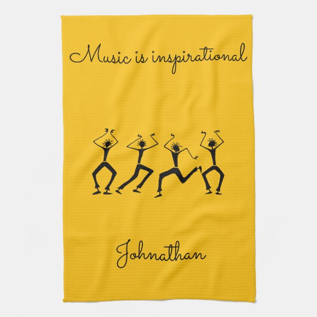 Linge De Cuisine Magnifique, Joyeux Danseurs De Fête De Fête Servie (Vertical)