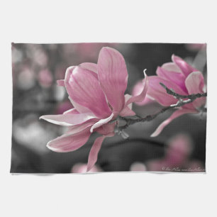 Linge De Cuisine Magnolia à assiette japonaise rose