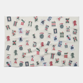 Linge De Cuisine MahJong tuiles design photographie sur badge 