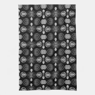 Linge De Cuisine Main Grise Et Noire