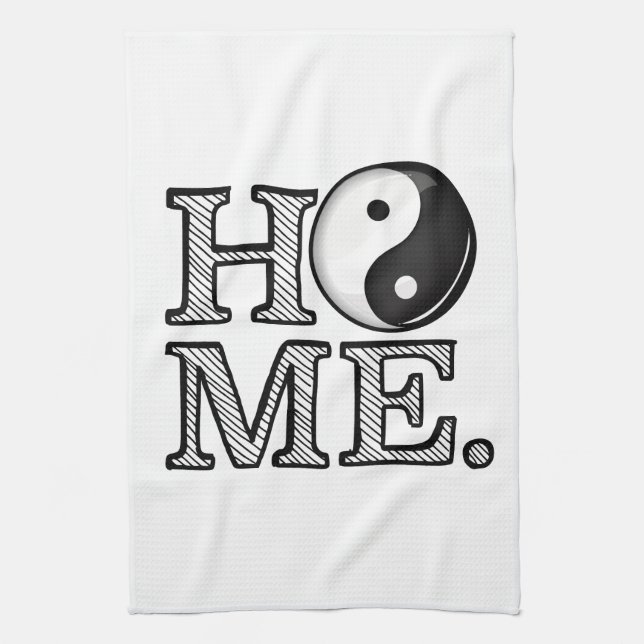 Linge De Cuisine Maison dans le symbole de Yin Yang d'harmonie (Vertical)