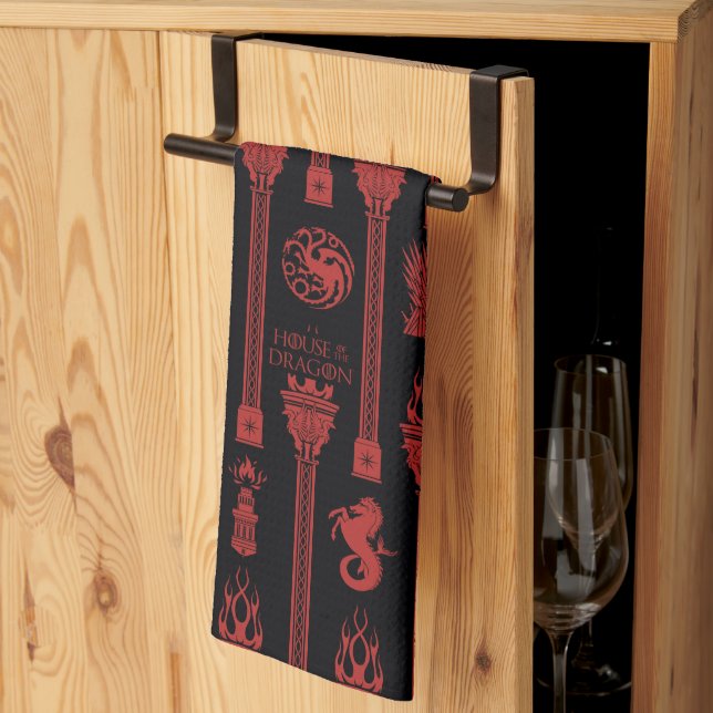 Linge De Cuisine Maison du Motif de la crête du Dragon (Pliage en tiers)
