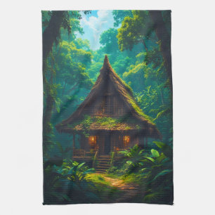 Linge De Cuisine Maison Silencieuse dans la Forêt Tropicale