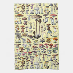 Linge De Cuisine Maisonnette Champêtre Vintage aux Champignons Bota