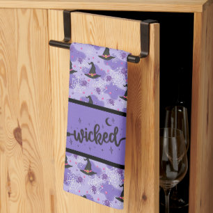 Linge De Cuisine Malade - Violet - Sorcières Noires Casquettes Et A