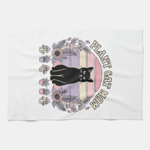 Linge De Cuisine Maman Chat Plante Chat Plantes Cottagecore Vintage