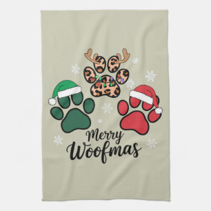 Linge De Cuisine Maman Chien Noël Joyeux Woofmas Amoureux des Chien