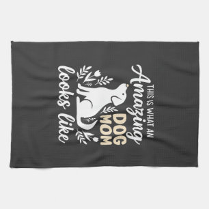 Linge De Cuisine Maman de chien incroyable amateur de chien floral
