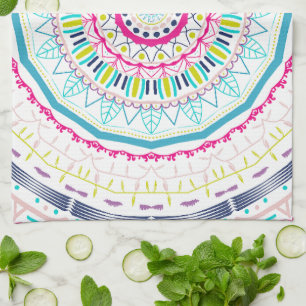 Linge De Cuisine mandala coloré