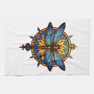 Linge De Cuisine Mandala Libellule Lumineuse Géométrie Sacrée Spiri