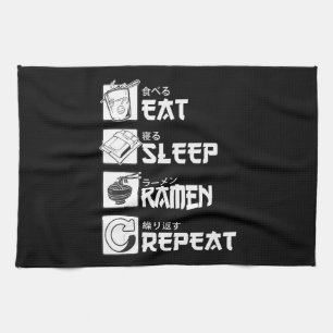 Linge De Cuisine Mangez Sleep Anime Répétez L'Idée Cadeau Cospla