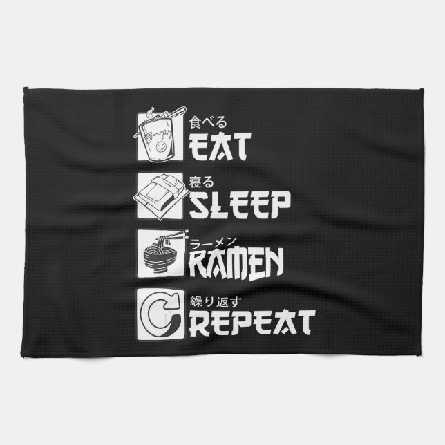 Linge De Cuisine Mangez Sleep Anime Répétez L'Idée Cadeau Cosplayer (Horizontal)