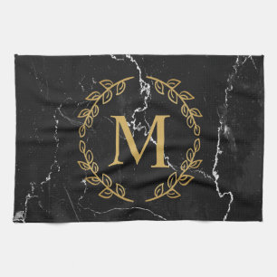 Linge De Cuisine Marbre noir