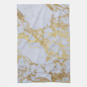 Linge De Cuisine Marbre Parties scintillant or moderne tendance
