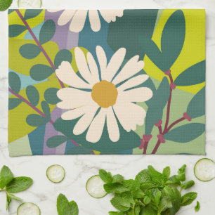 Linge De Cuisine Marguerite Audacieuse Fleurir avec des Blocs de Co