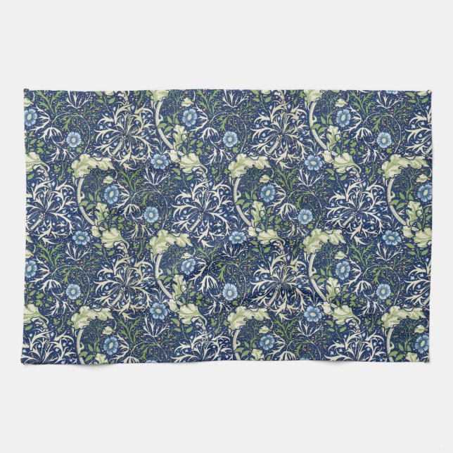 Linge De Cuisine Marguerites bleues par William Morris (Horizontal)