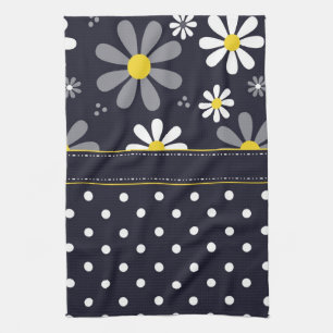 Linge De Cuisine Marguerites Girly et pois de mod