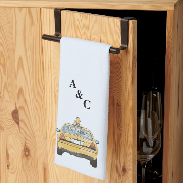 Linge De Cuisine Mariage de taxi de New York (Pliage en tiers)