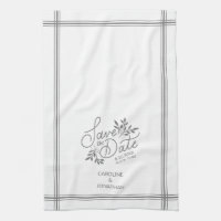 Mariage Sauvez la date Main dessinée Botanique Flo