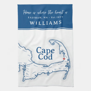 Linge De Cuisine Marine Blue Cape Cod Carte Nouveau Home