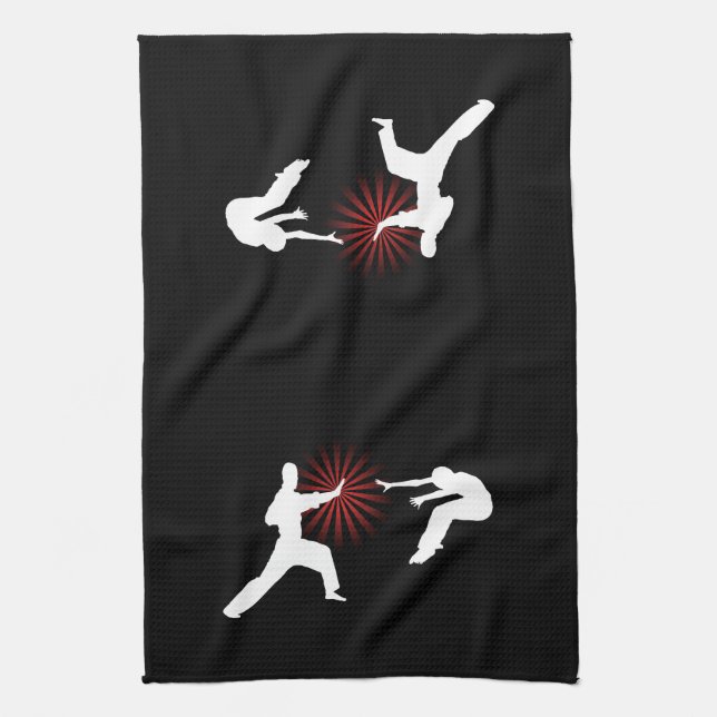 Linge De Cuisine Martial Arts Energy Silhouette (Vertical)