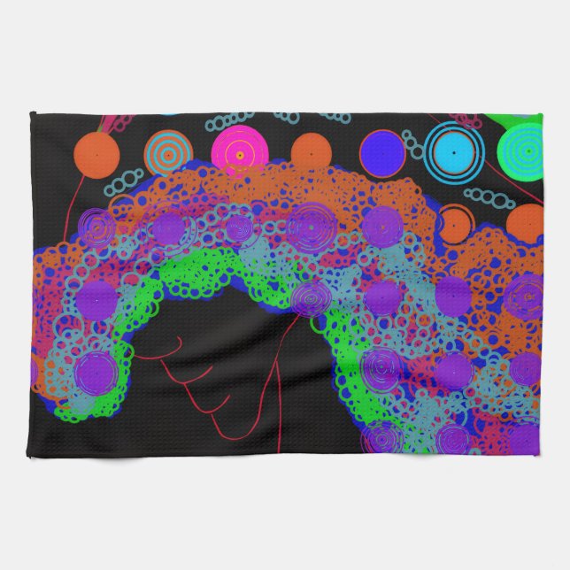 Linge De Cuisine Marvelous Miss Funny Girl Kitchen Towel (Horizontal)