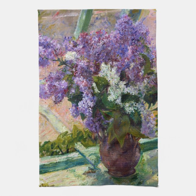 Linge De Cuisine Mary Cassatt Lilacs dans une fenêtre (Vertical)