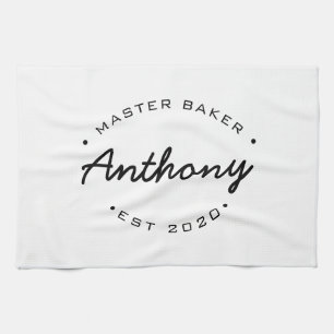 Linge De Cuisine Master Baker Année établie Nom personnalisé